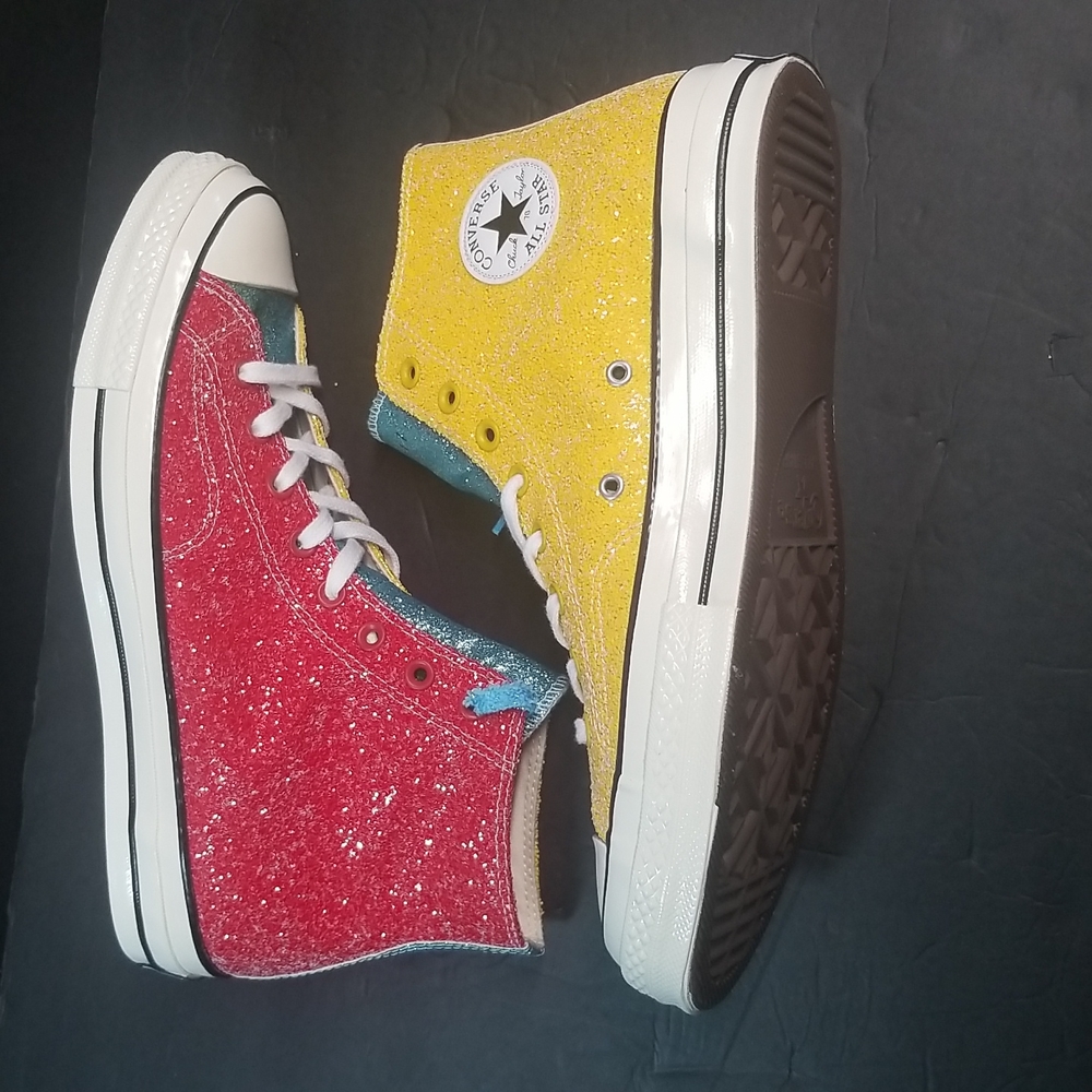 JW ANDERSON X CHUCK 70 HI GLITTER PACK - CHERRY SULPHUR